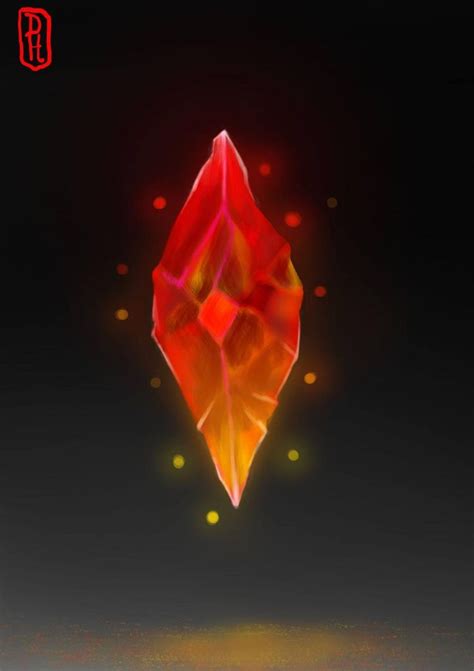 Magic crystal of crimson flame power